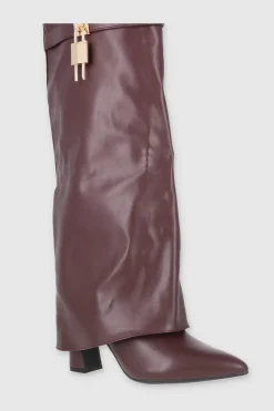 Bota Efecto Piel Funda Candado