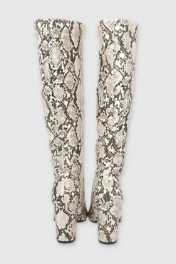 Bota estructurada larga puntual