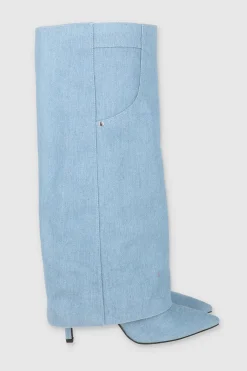 Bota funda denim trabillas