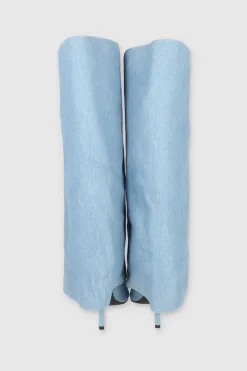 Bota funda denim trabillas