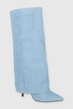 Bota funda denim trabillas