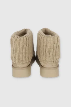 Bota invierno calceta tejida