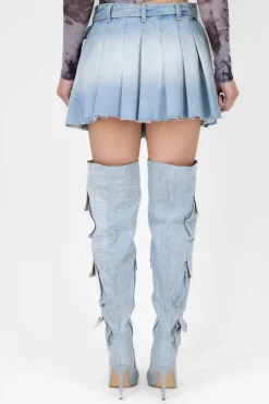 Bota larga bolsas cargo