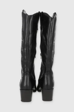 Bota larga vaquera bordados