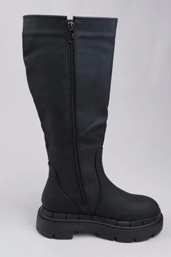 Bota Maxi Efecto Piel