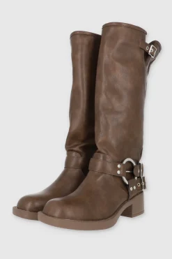 Bota motera hebilla superior