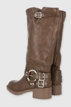 Bota motera hebilla superior