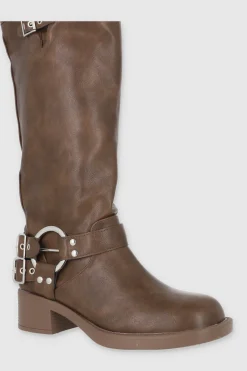 Bota motera hebilla superior