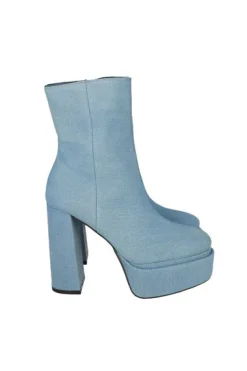 Bota plataforma denim