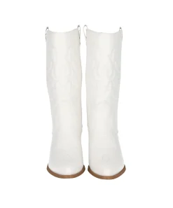 Bota vaquera bordados tacón bajo