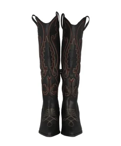 Bota Vaquera Costuras Tacón