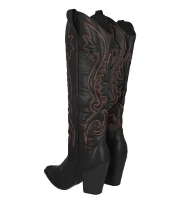 Bota Vaquera Costuras Tacón