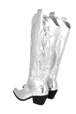 Bota Vaquera Larga Aplicaciones