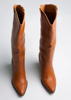 Bota vaquera larga gamuza