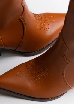 Bota vaquera larga gamuza