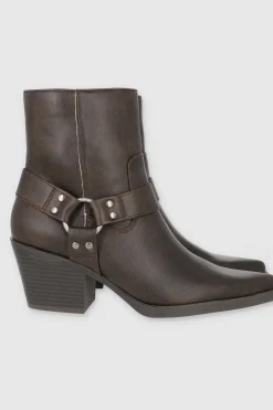 Bota vaquera tiras hebilla aro