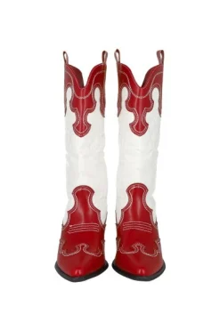 Botas vaqueras bicolor costuras