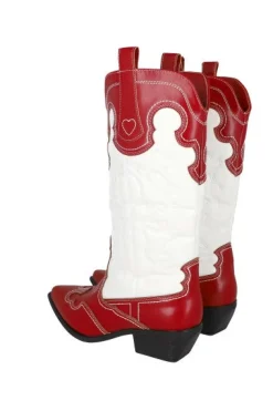 Botas vaqueras bicolor costuras