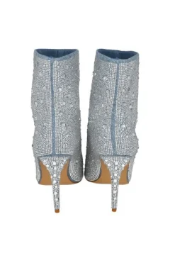Botin denim brillos