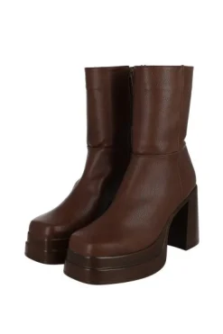 Botín Doble Plataforma Efecto Piel