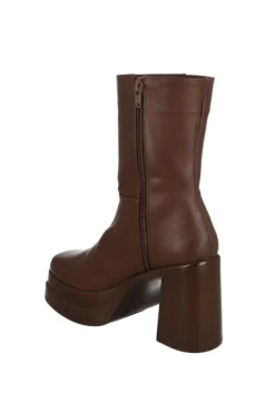 Botín Doble Plataforma Efecto Piel