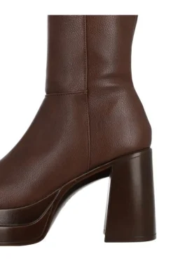 Botín Doble Plataforma Efecto Piel