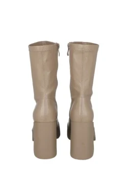 Botín efecto piel ajustado plataforma