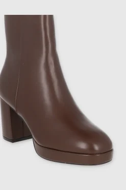 Botín Efecto Piel Tacón Ancho