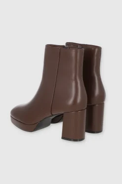 Botín Efecto Piel Tacón Ancho