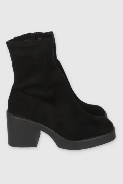 Botín elástico corte efecto gamuza