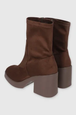 Botín elástico corte efecto gamuza