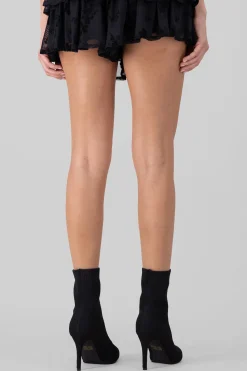 Botín midi tejido estrecho