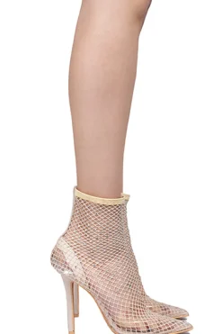 Botín pointy red brillos