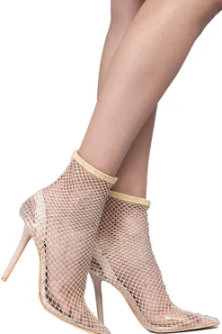 Botín pointy red brillos