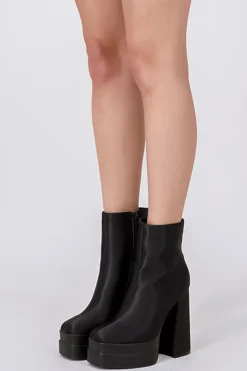 Botín satín plataforma