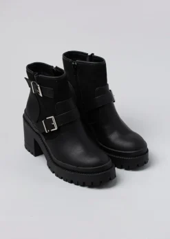 Botín suela track 2 hebillas