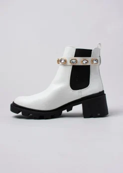 Botín suela track brillos