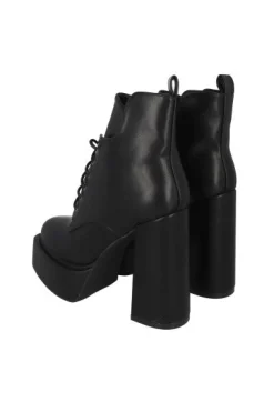 Botín tacón plataforma agujetas