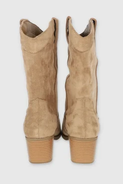 Botín vaquero midi bordados