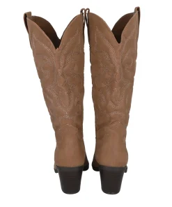 Botín vaquero midi bordado