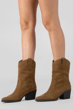 Botín vaquero pespunte punta