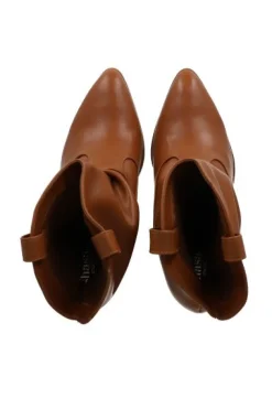 Botín vaquero plisado efecto piel