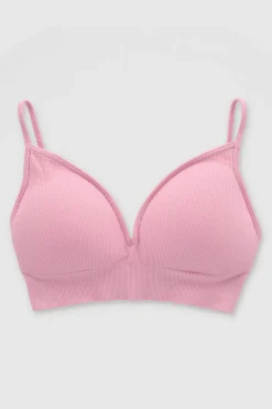 Bralette acanalado copas