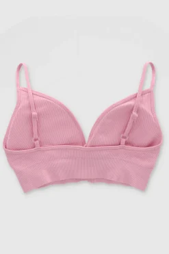 Bralette acanalado copas