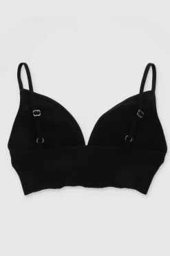 Bralette acanalado copas