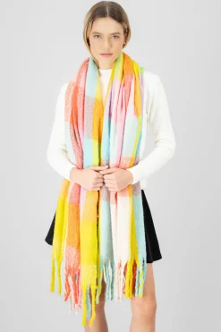 Bufanda cuadros multicolor