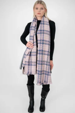 Bufanda tejida cuadros
