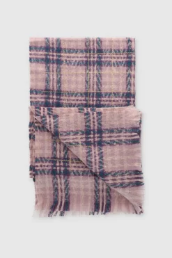 Bufanda tejida cuadros