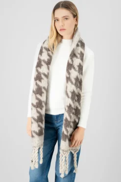 Bufanda tejido suave pata gallo