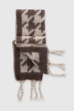 Bufanda tejido suave pata gallo